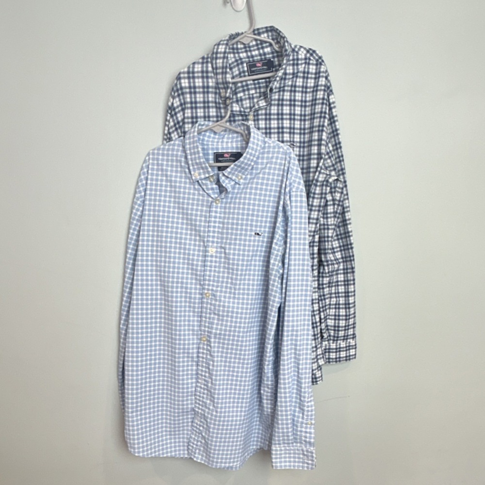 Bundle of 2 Vineyard Vines Whale Button Down Shirts‎ Preppy Youth XL (18)